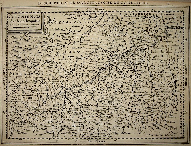 Mercator Gerard - Hondius Jodocus Coloniensis Archiepiscopatus 1630 Amsterdam